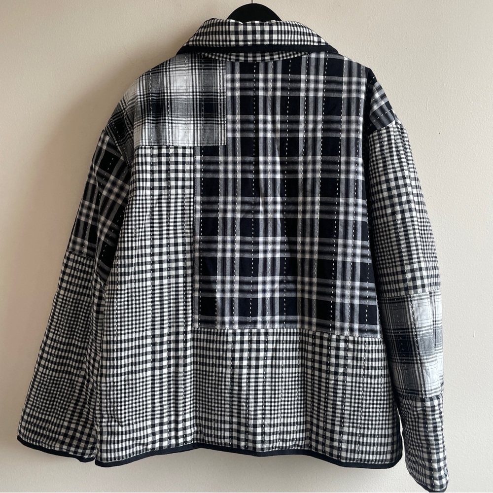 THE GREAT. Checkered Black and White Blazer - Picture 6 of 14